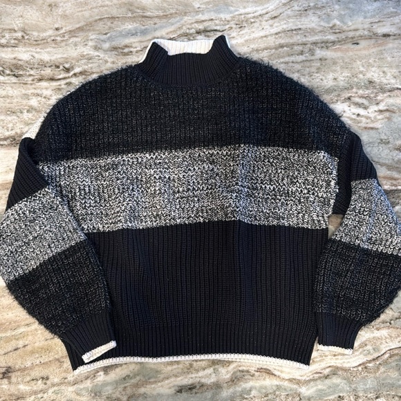 Willow Root Black and White Sweater - Picture 1 of 3